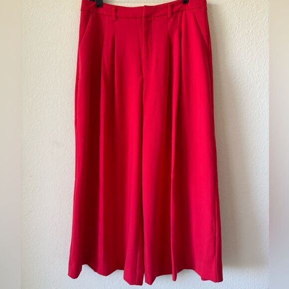 MAEVE The Avery Pleated Wide-Leg Palazzo Pants Women’s Sz 14 26" Cropped Hem* - Picture 5 of 16